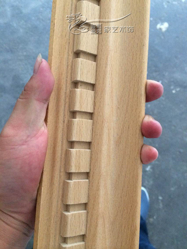 Dongyang wood carving TV background wall edge hanging ceiling flat waist Central European decoration carved solid wood wood line yin angle line