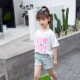 Cô gái ngắn tay T-shirt 5 cô gái quần áo mùa hè 6 môn thể thao áo khoác 7 lỏng máu cơ 8 nửa tay áo túi 桖 10 bông t 裇 12 tuổi