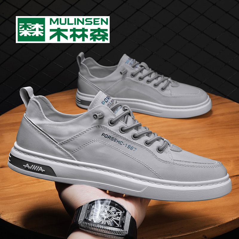 Wood Linson Sails Cloth Shoes Men 2022 New Shoes Men's Wave Shoes 100 Hitch Casual Shoes Men's Summer Breathable Ice Silk Board Shoes