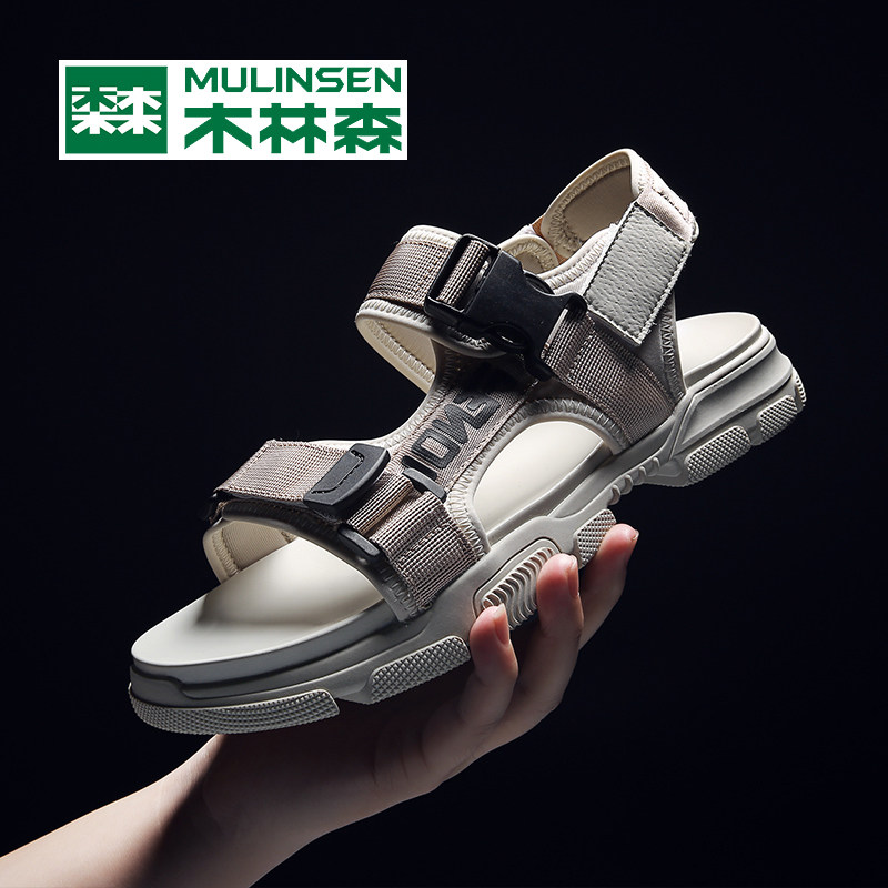 Wood Linson Beach Shoes Men's 2022 New Sports Sandals Men's Summer Outwear Fashion Cool Slippers Guys Slippers