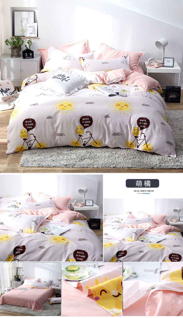 gia đình Linen chăn bốn chàng trai thời trang mạng đơn giản lanh đỏ ba mảnh sản phẩm sinh viên ký túc xá - Khăn trải giường trải giường