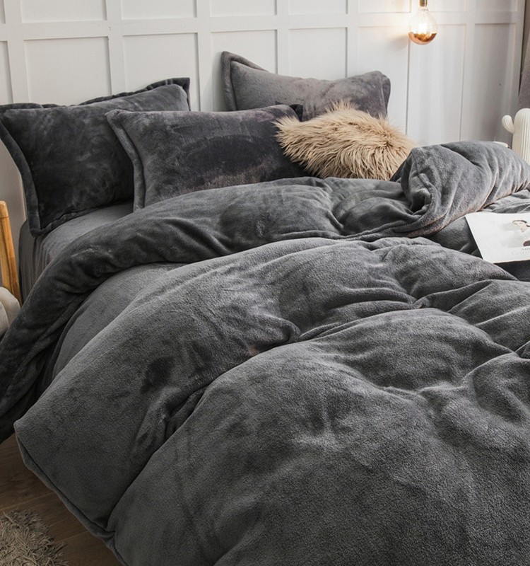 Milk Velvet Quilt Set, Complete Set of Coral Velvet Quilt Core and Cover, Integrated Cotton Quilt, Winter Quilt, Thickened and Warm Bedding