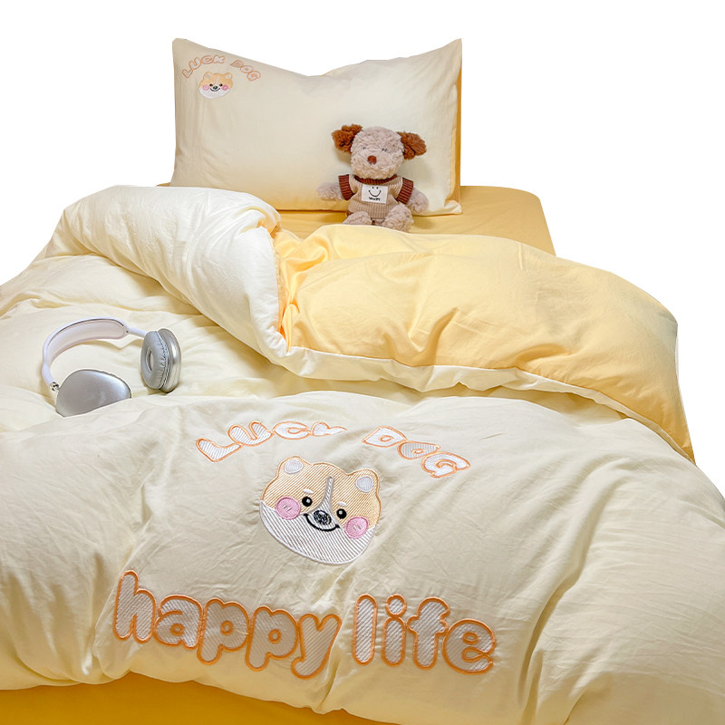 Silk Cotton Quilt Core with Pillow, Student Dormitory Bedding, Quilt, Winter Quilt, Complete Set of Seven or Six Pieces