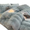 Winter Rabbit Fur Four-Piece Set Coral Fleece Winter Warm Milk Velvet Duvet Cover Flannel Bed Sheet Bedding