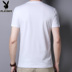 Playboy ngắn tay áo thun nam xu hướng đàn hồi t-shirt t-shirt t-shirt mùa hè đáy nam t-shirt của nam giới 