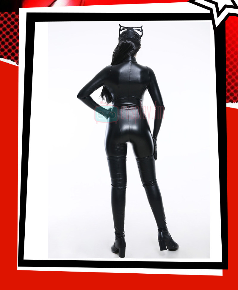 Batman Catwoman Selina Kyle Black Battle Suit Cosplay Costume