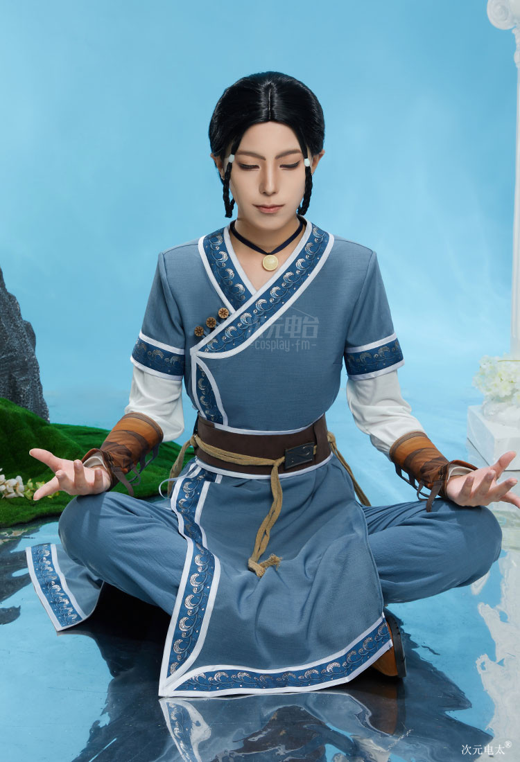 Avatar The Last Airbender Katara Blue Water Tribe Battle Suit Cosplay Costume