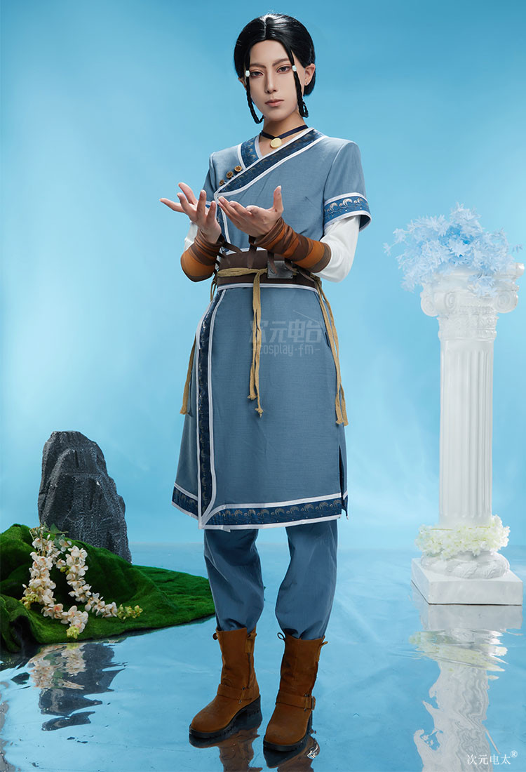 Avatar The Last Airbender Katara Blue Water Tribe Battle Suit Cosplay Costume