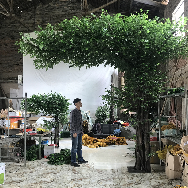 Artificial Banyan Tree Decoration, Short-Scene Display Piece, Living Room Window Display, Artificial Green Plant, Floor-Standing Money Tree, Free Shipping Artificial Banyan Tree Decoration, Short-Scene Display Piece, Living Room Window Display, Artificial Green Plant, Floor-Standing Money Tree, Free Shipping