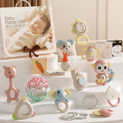 karakids婴儿软胶摇铃6件套