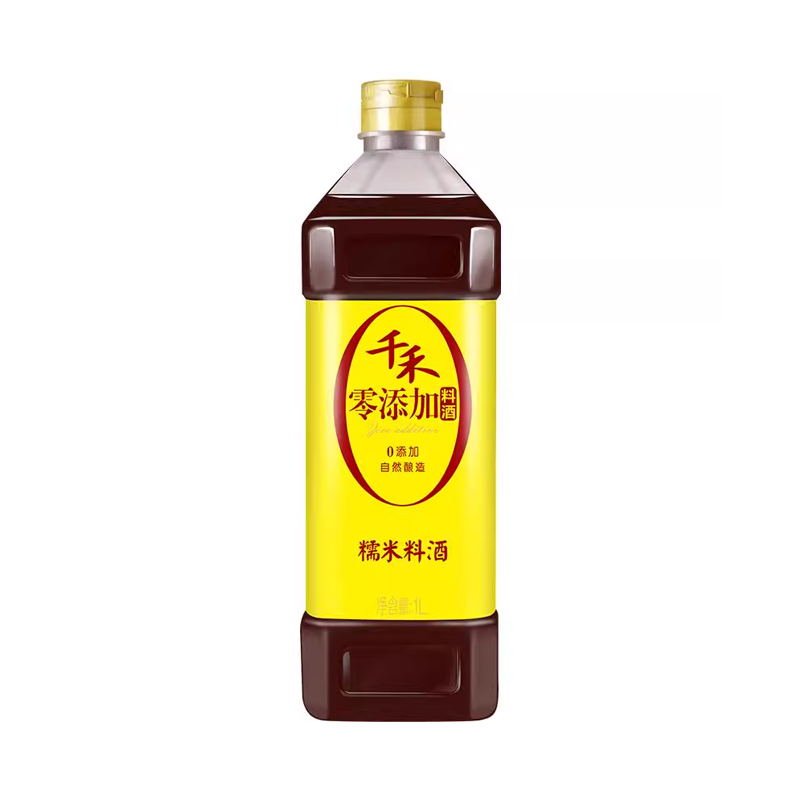 千禾零添加酿造料酒1L家用去腥解膻增鲜提味烹饪官方旗舰店正品