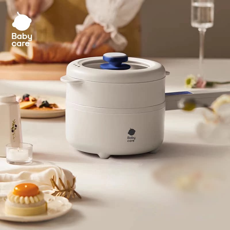 babycare宝宝辅食锅婴儿小奶锅宝宝多功能电煮锅婴儿辅食烹饪机