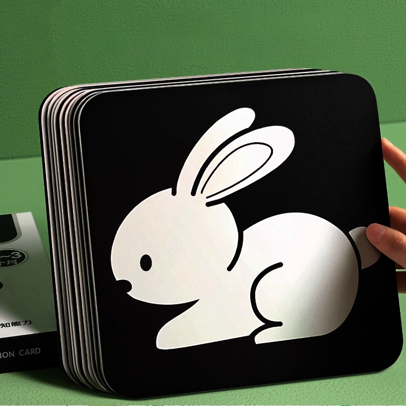 4盒!早教闪卡婴儿黑白彩色视觉激发套盒