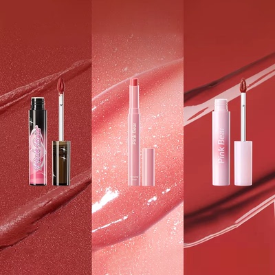 pinkbear皮可熊唇釉学生适合素颜镜面水光口红不易掉色TK