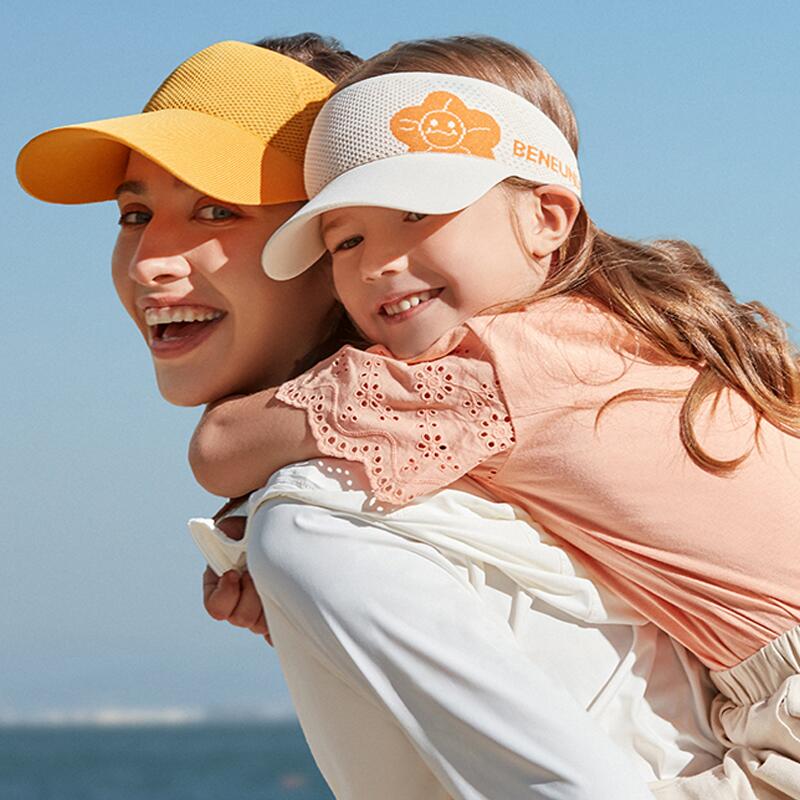 蕉下運動空頂帽親子兒童網球遮陽帽防紫外線太陽帽戶外女夏防曬帽