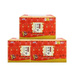 【自营】韩国进口贵艾朗贵爱娘日用卫生巾25cm*3中草药红参姨妈巾