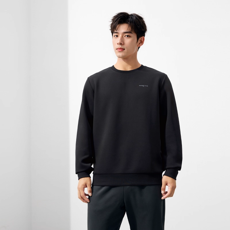 361运动卫衣男2025秋冬新款男士加绒保暖长袖上衣宽松休闲套头衫