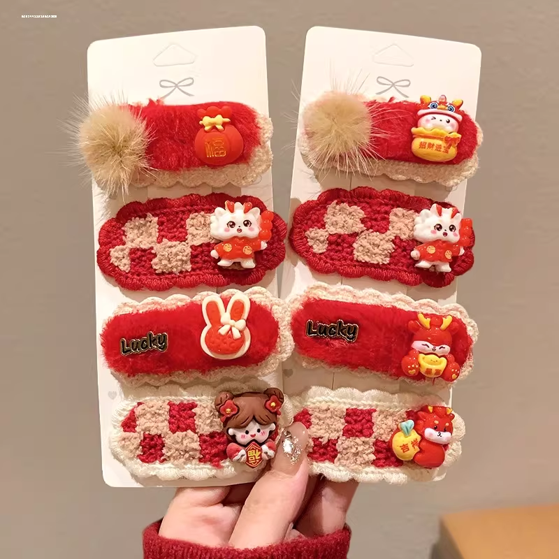 新年风发夹高级感甜美风