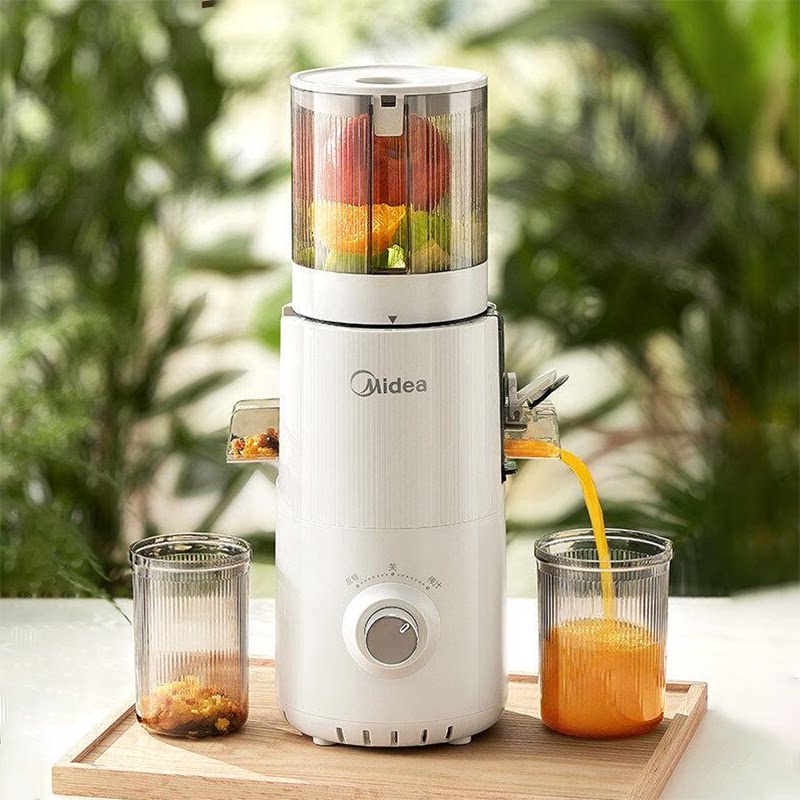 美的榨汁机汁渣分离原汁机家用大口径全自动慢磨易清洗果汁机