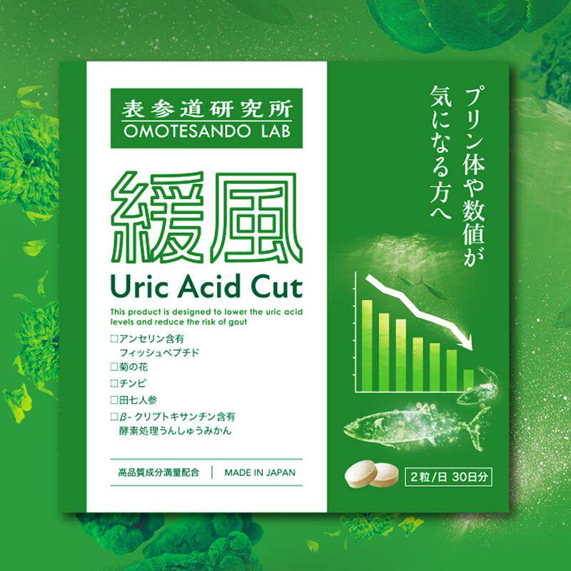 表参道研究所缓风辅助减轻关节痛平衡尿酸日本进口包税60粒 盒