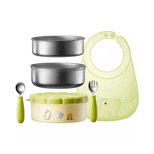 babycare七合一辅食碗不锈钢叉勺