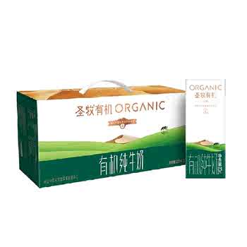 圣牧有机奶品醇全脂纯牛奶200ml*24盒儿童学生早餐牛奶整箱装实付47元到手包邮
