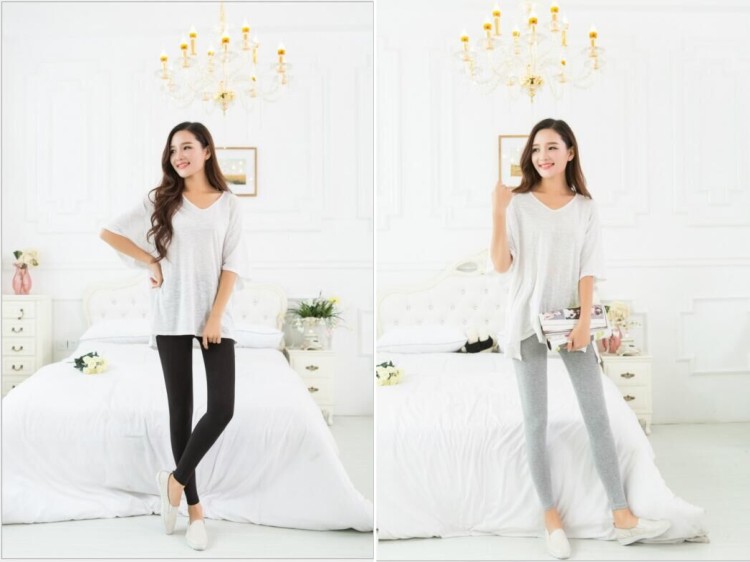 Pantalon collant jeunesse simple en coton - Ref 751387 Image 8