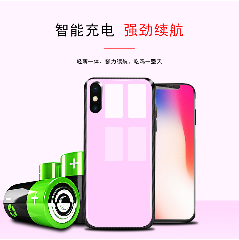 iphoneXS Max pin sạc kẹp kho báu của Apple 7plus dành riêng đoạn 7 6s hàng loạt công thức 8X mỏng vỏ điện thoại di động gắn chân đỏ cầm tay điện thoại di động không dây iphoneX s - Ngân hàng điện thoại di động sạc dự phòng 12v