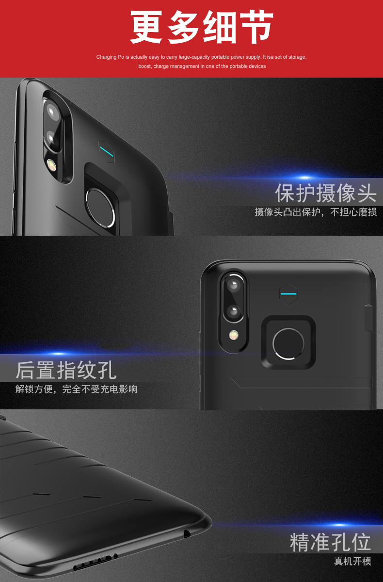 Huawei nova3e trở lại clip sạc kho báu nova3e pin chuyên dụng vinh quang chơi di động siêu mỏng vỏ điện thoại di động nova 3e công suất lớn không dây điện thoại di động Huawei vinh quang chơi