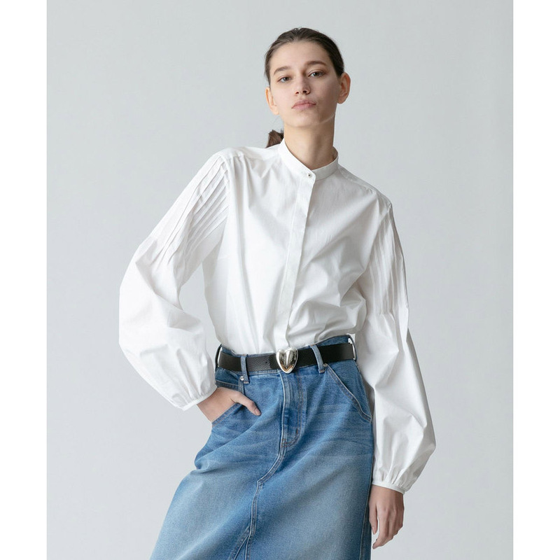 Japanese Yen 2.64W Allurev!Lle Turkish Pure Cotton Fabric Wide-Sleeve Tuck Fine Pleated Long-Sleeve Shirt Top Japanese Yen 2.64W Allurev!Lle Turkish Pure Cotton Fabric Wide-Sleeve Tuck Fine Pleated Long-Sleeve Shirt Top