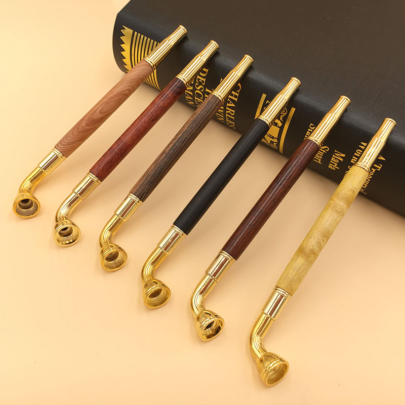 Dual-use Rolls Tobacco wood Tobacco Bag Pan Portable Men Cycle Type Filter Tobacco Fighting Solid Wood Old Dry Smoke Rod