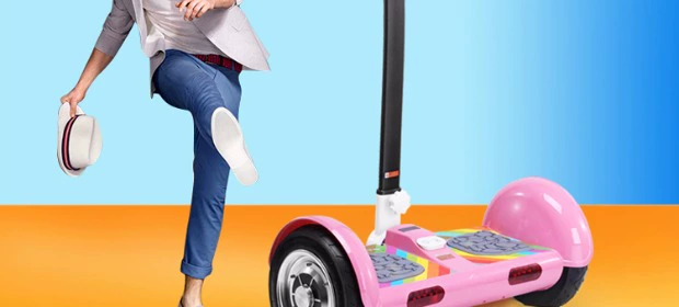Xe cân bằng hai bánh dành cho người lớn somatosensory xe tay ga điện thông minh với tay vịn xoắn xe trẻ em nghĩ xe đồ chơi - Xe đạp điện