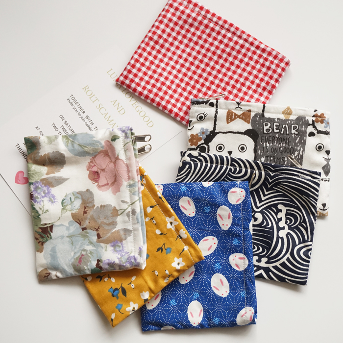 Handmade fabric coin purse small fresh floral pocket small cloth bag coin driver's license lipstick storage bag card bag female