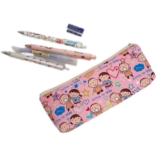 Длинный розовый милый пенал, высококачественная вместительная и большая сумка для хранения для школьников, для средней школы