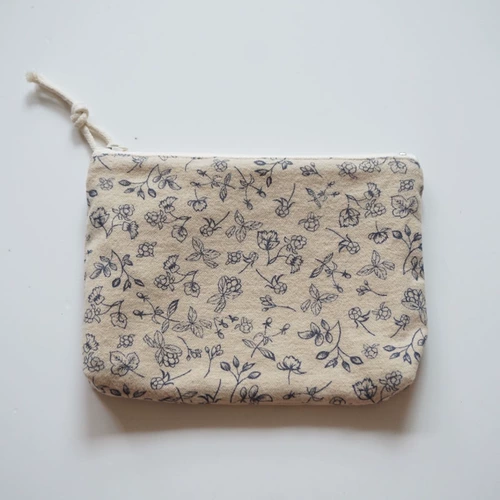 Демисезонный хлопковый бумажник, ткань, кошелек, ключница, зарядное устройство, наушники, помада, сумка для хранения