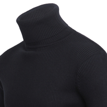 Turtleneck Sweater Men Korean Tide Winter New Stretch Slim Pullover Sweater Black Youth Knit