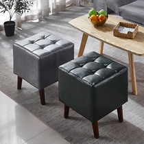 Small Stool Home tea stool Bench Living Room Bench Creativity Sofa Stool Solid Wood Mound Doorstool leather Pier Changing bench
