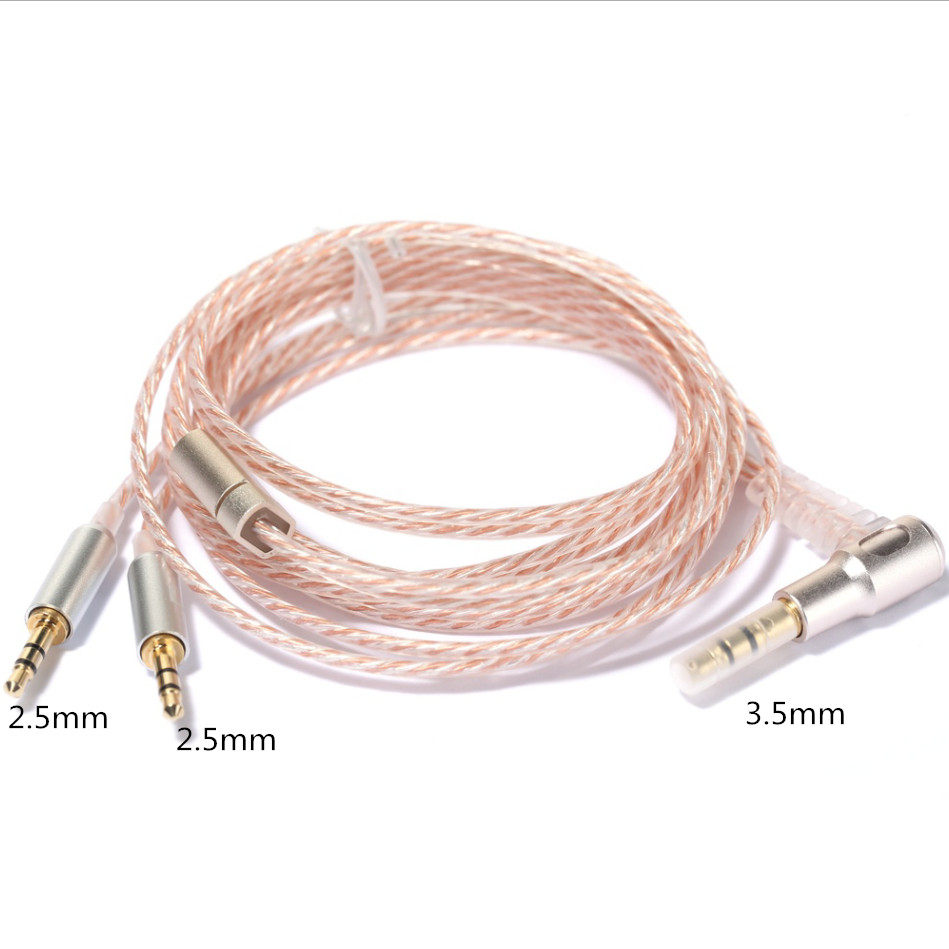 Republic Sol Republic millet Wearing Headphones 8 Strands Mixed Twisted Silver upgrade Line 3 5 turns 2 5mm