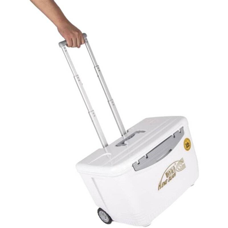 Hengguan new type of rock fishing wheel fishing box multi-functional sea fishing incubator can pull fishing gear box outdoor refrigerated box