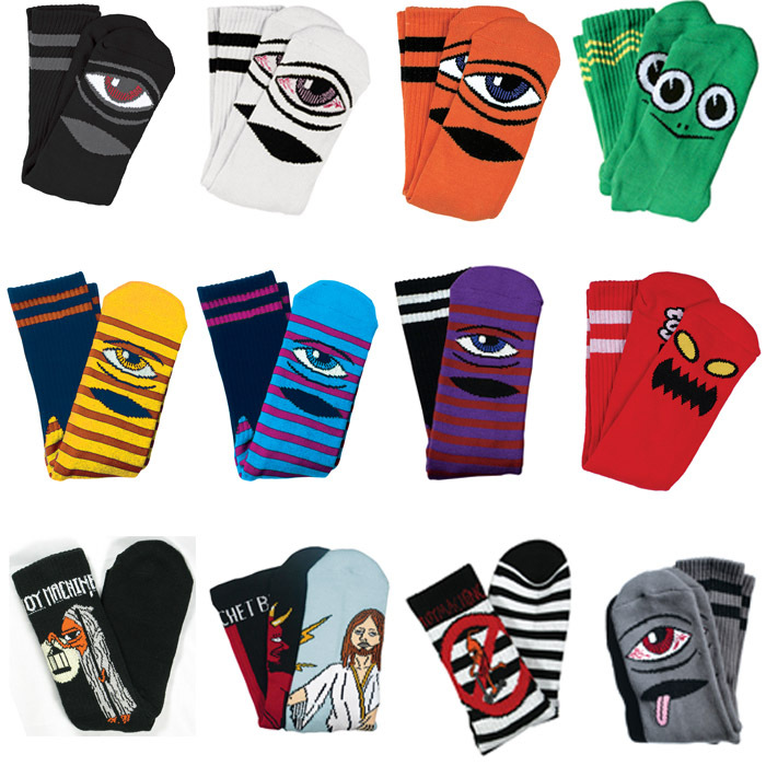American Toy Machine Skateboard Socks with Towel Bottom, One-Eyed Monster Lin Yun Style, One-Eyed Kids' No-Show Socks