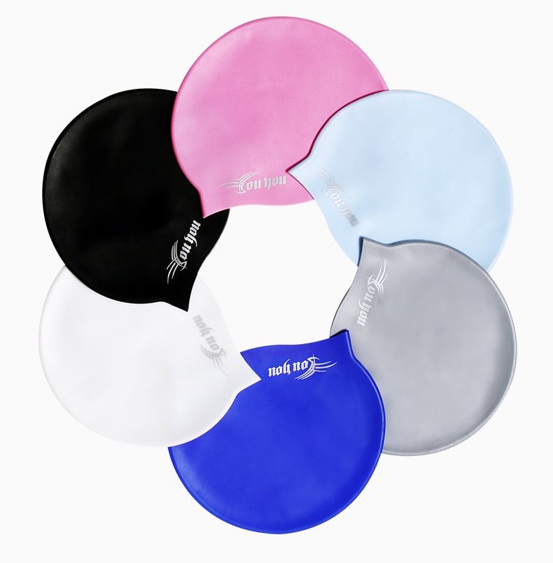 Mũ bơi Tóc dài Người lớn Không thấm nước Earmuffs lớn Đàn ông và Phụ nữ Trẻ em Silicone Bơi Mũ bơi mũ bơi nào tốt	