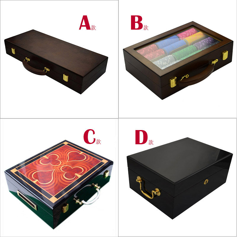 Texas Poker Chip Box Wooden Chip Box Containing storage suitable for diameter 4 4 3 cm CHIPS