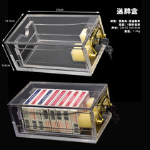 Baccarat box poker box transparent acrylic with lock for 8 decks