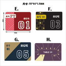 (Fun Square) Customized Texas poker table seat number number plate position card thick or thin