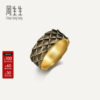 Chow Sang Sang official genuine NOIR cool black series zodiac dragon gold pure gold dragon scale ring for men 94372R