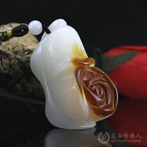 Xinjiang Hetian Jade mutton White Jade seed material cabbage hand piece Hetian Jade seed material sheep fat jade old pit material