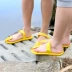 Mùa hè dopie đậu da dép xu hướng cá tính giày đi biển giản dị dép xỏ ngón nam và nữ trượt dép - Dép