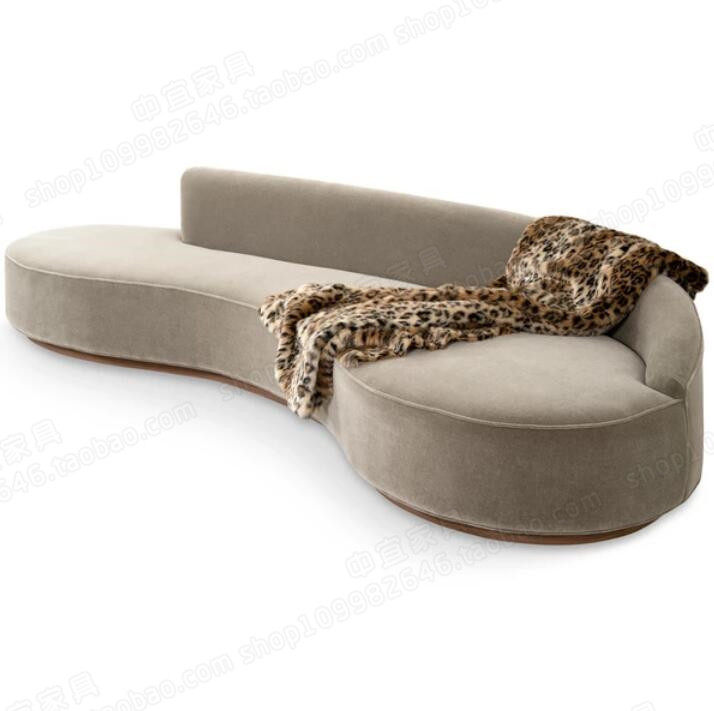 Nordic Light Extravagant Arched Fabric Sofa postmodern minimalist Fashion creative designer Living room Three-four-place sofa