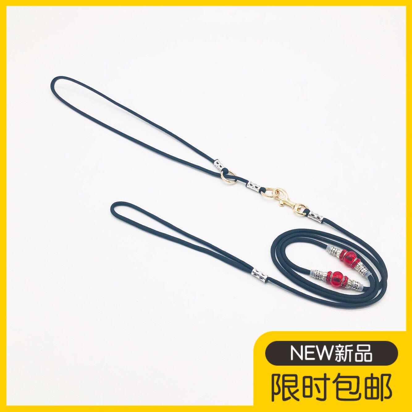 Imported new purple red nylon professional arena family dog walking special P-chain traction round rope cow Corgi