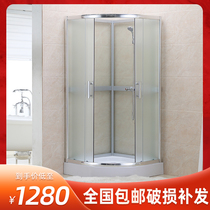 Arc fan shower room integral shower room tempered glass partition independent shower